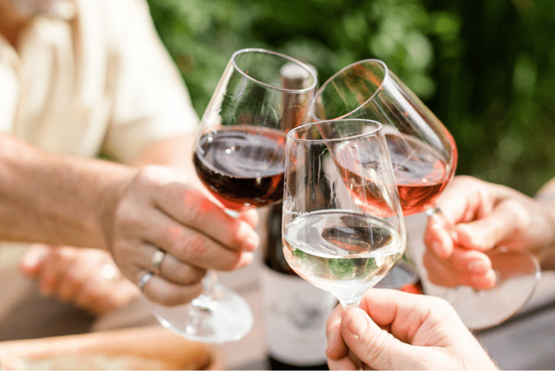 wgc-vision three hands holding wine glasses